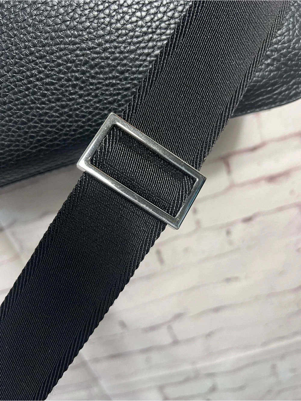 BOSS Hugo Boss Crosstown Black Pebbled Leather Briefcase Laptop Document Bag